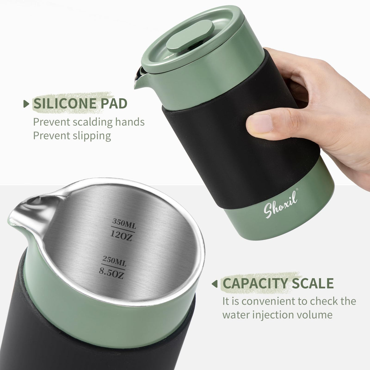 French Press 350ml Stainless Steel Coffee Press