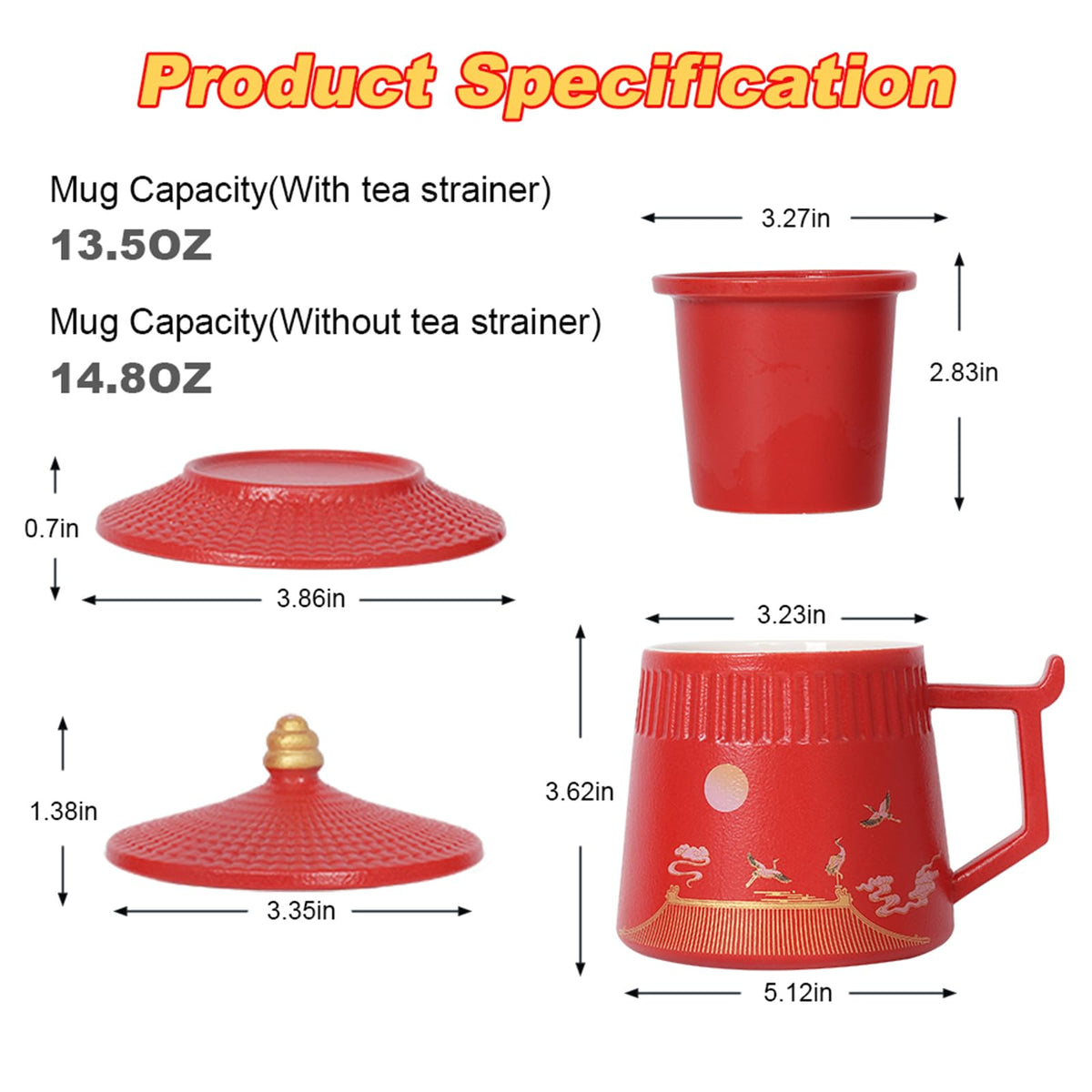 Loose Leaf Tea Cup with Infuser and Lid