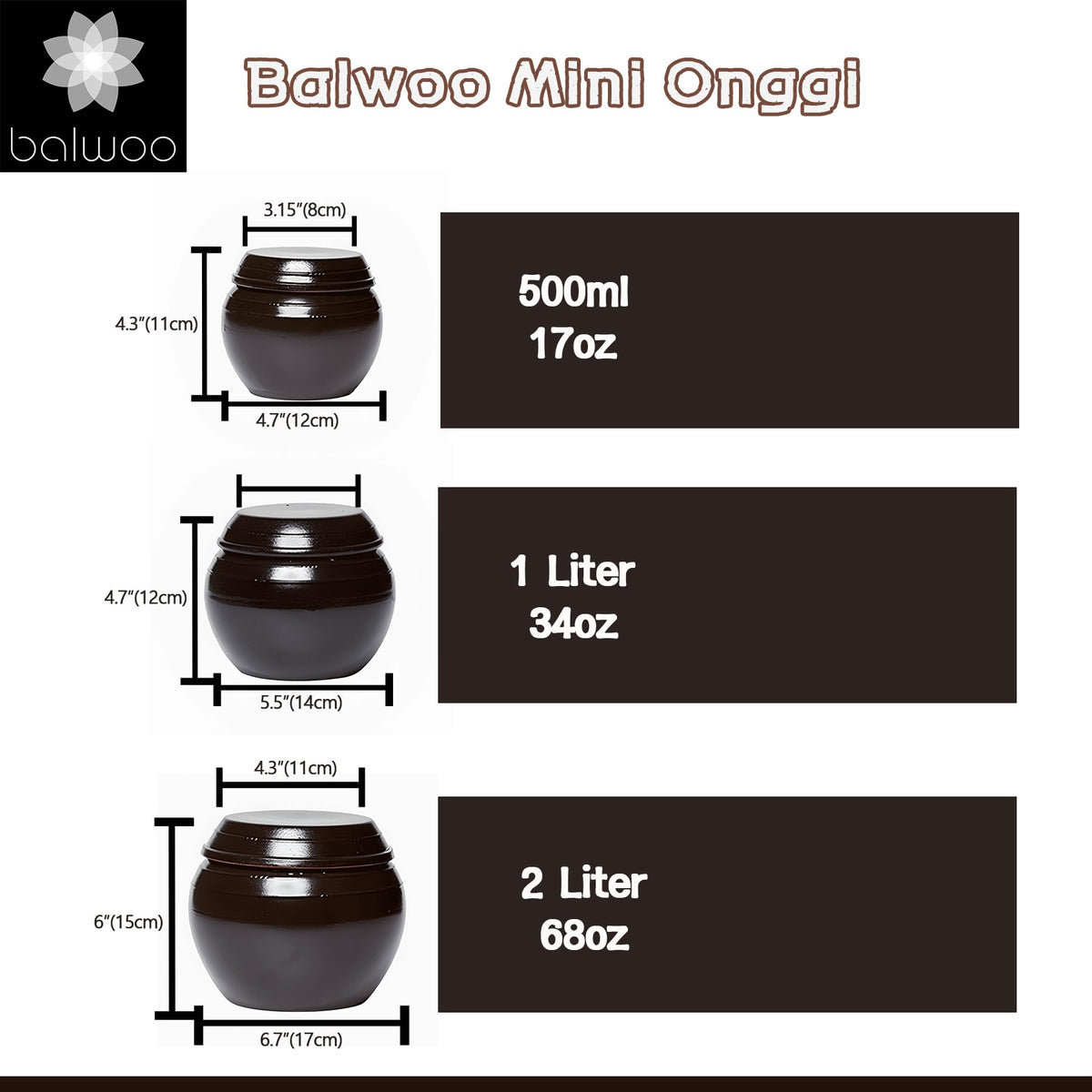 Earthenware Onggi Korean Traditional Clay Jar Mini Ceramic Canister