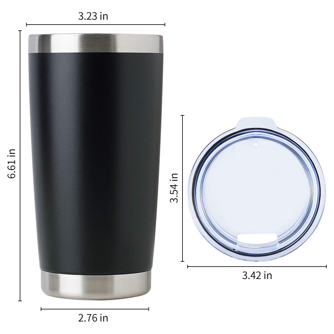 20oz Stainless Steel Tumbler Bulk with Lid (4 Count)