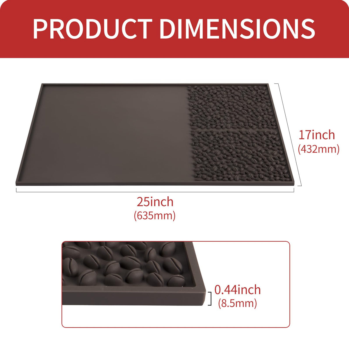 25"x17" Coffee machine Mat Large