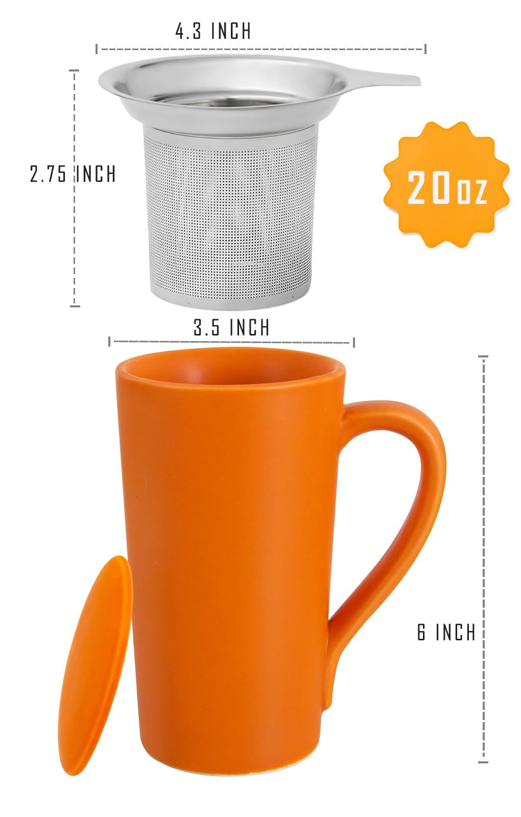 Tea Cup with Infuser and Lid