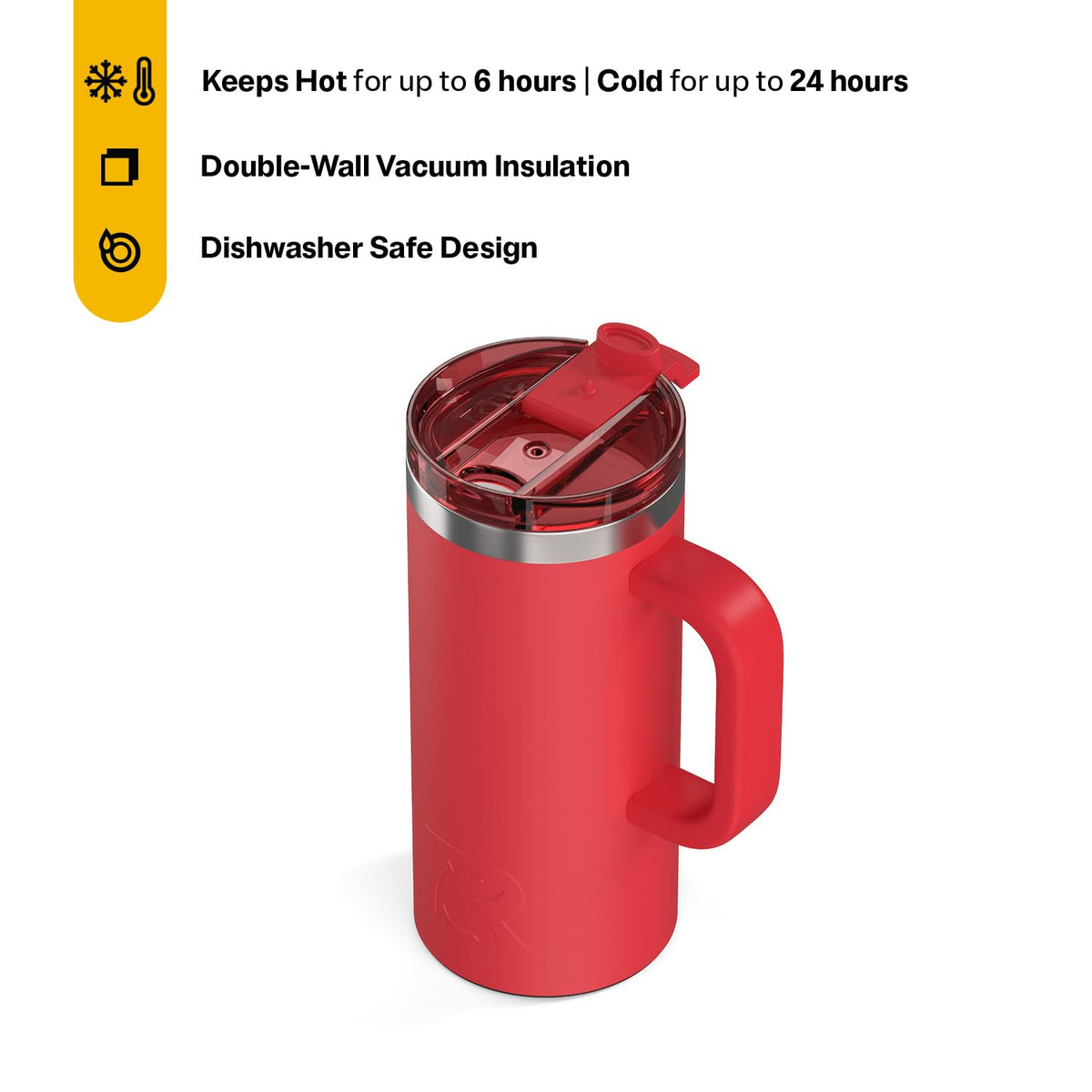 16oz Road Trip Travel Mug with Lid and Handle