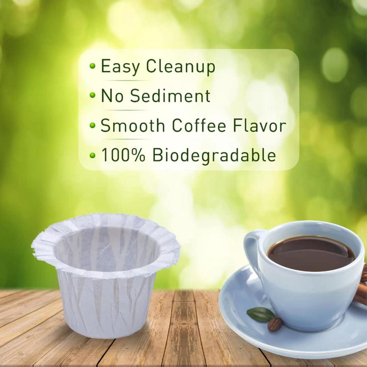 300 Count Coffee Filters Paper for Keurig Single Serve 1.0 and 2.0