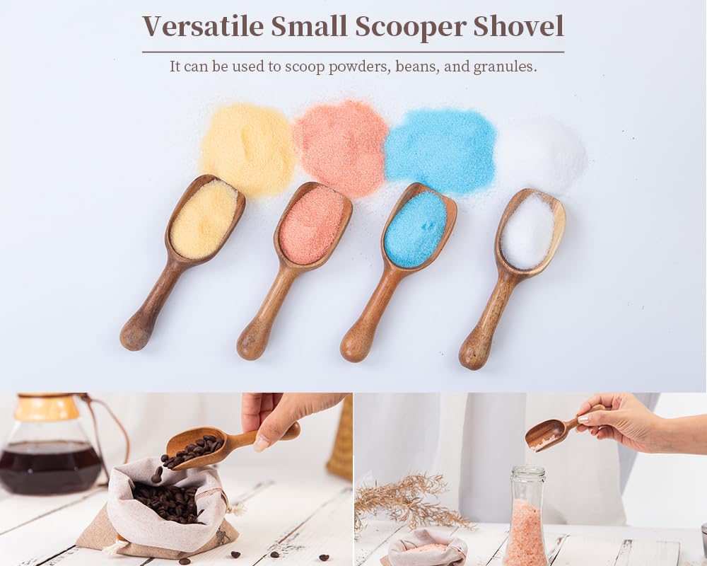 Wooden Coffee Scoop for Ground Coffee (4 Count)