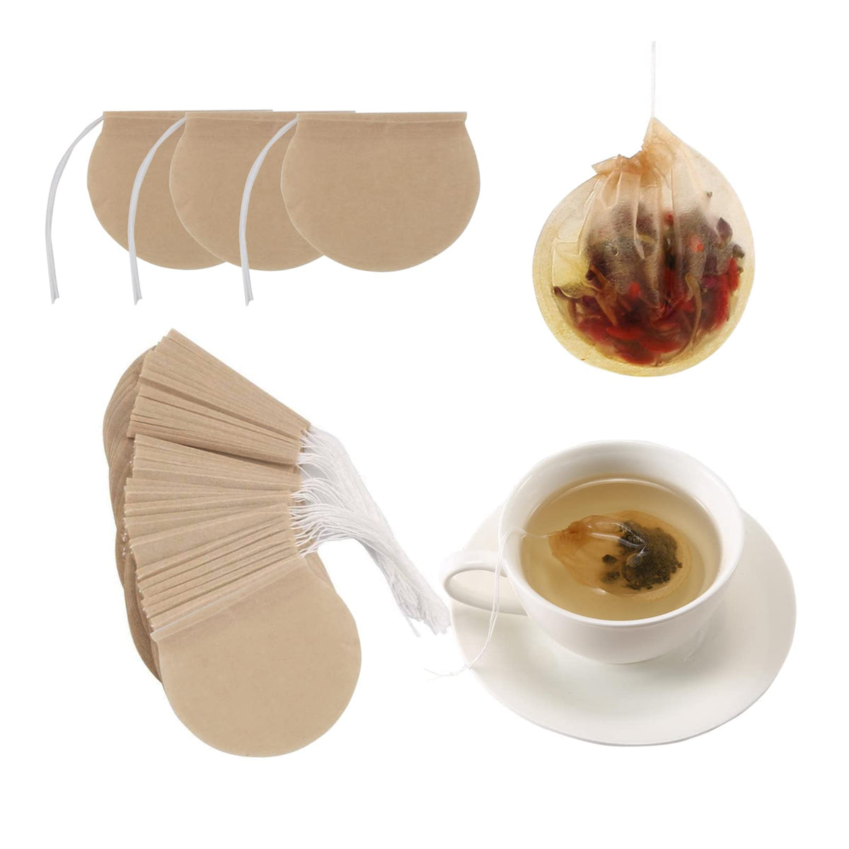 400pcs Loose Leaf Tea Empty Tea Bags (400 Count)