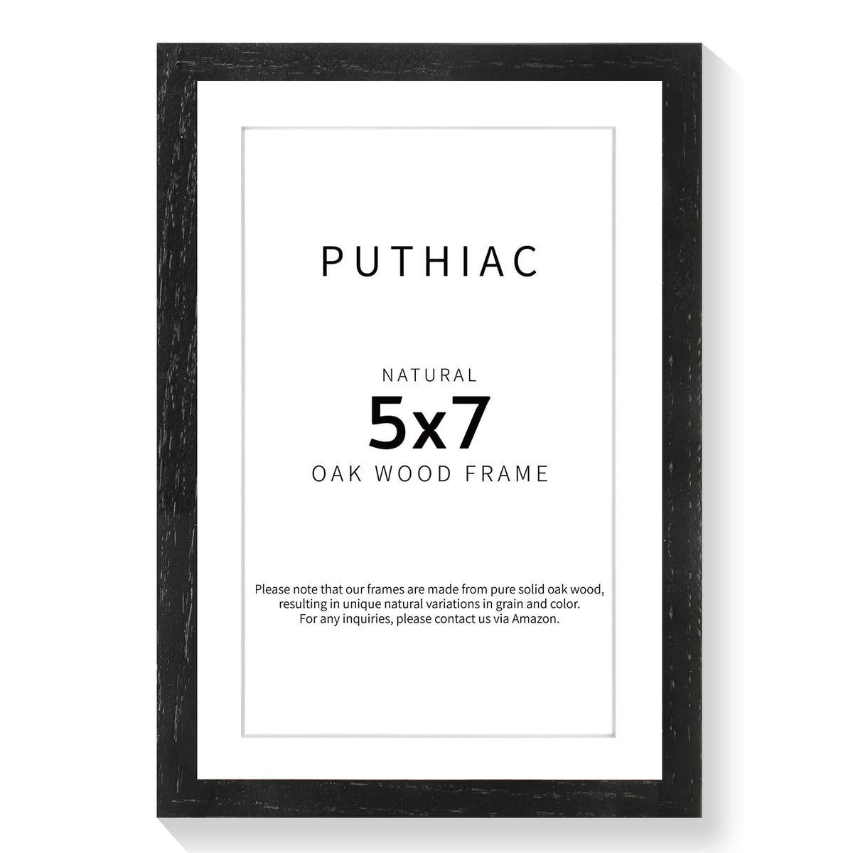 5x7 Solid Oak Wood Picture Frame
