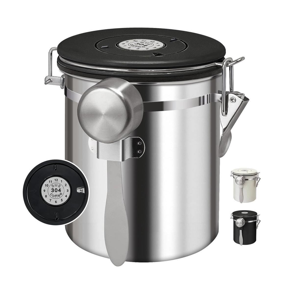 1.5L Airtight Vacuum Coffee Canister (16 Ounce)
