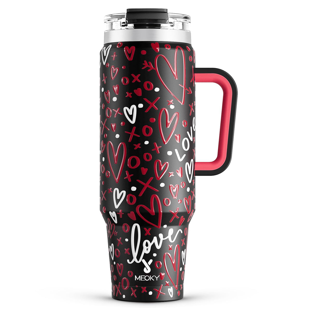 40 oz Tumbler with Handle and Straw