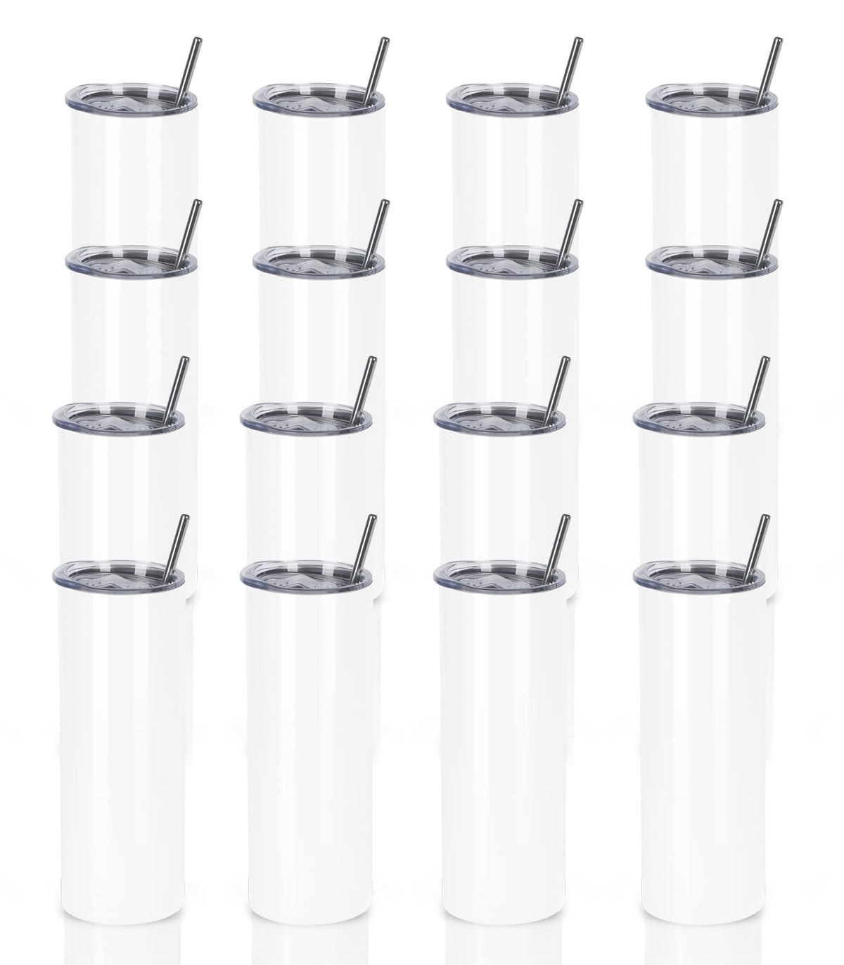 16 Pack 20 Oz Straight Skinny Tumblers (16 Count)