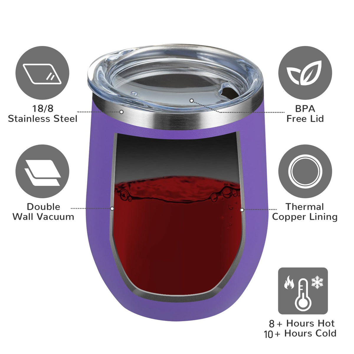 12oz Wine Tumbler 16 Pack Bulk Gifts for Women (16 Count)