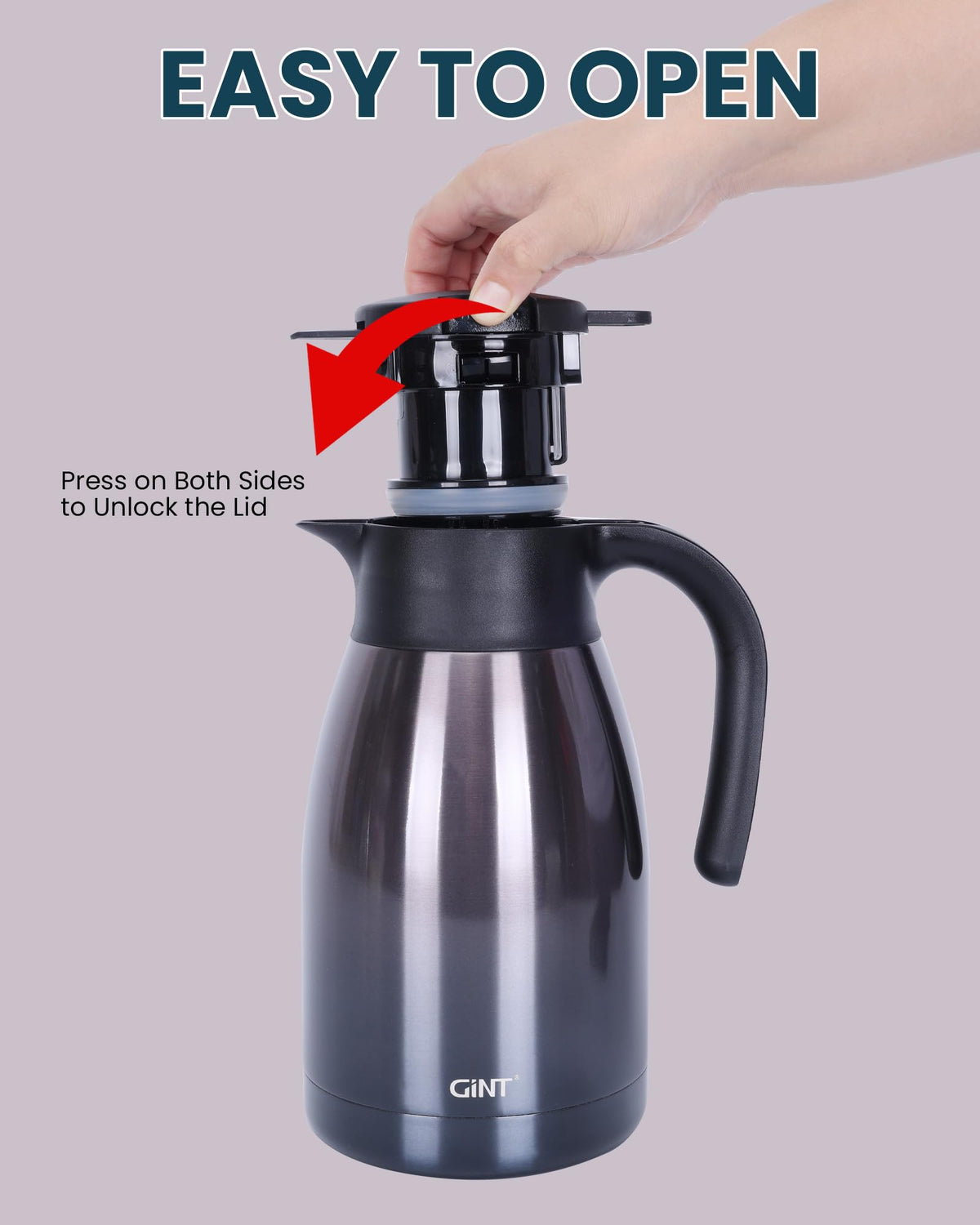 51Oz Stainless Steel Thermal Coffee Carafe with Lid