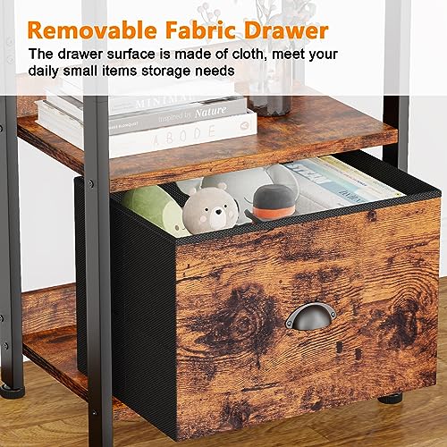 4 Tier Bookshelf with Drawer