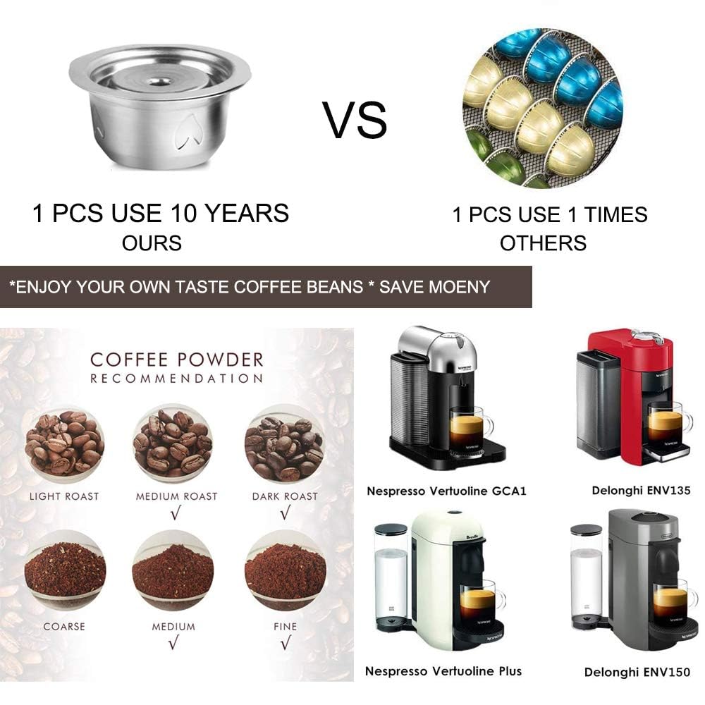 Reusable Coffee Pod Compatible with Nespresso Vertuoline Machine