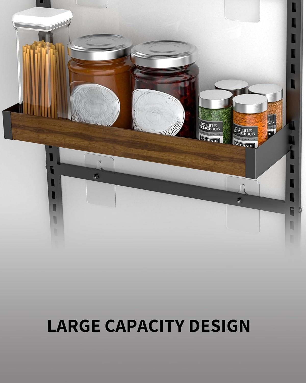 Wood 9 Tier Over The Door Pantry Organizer