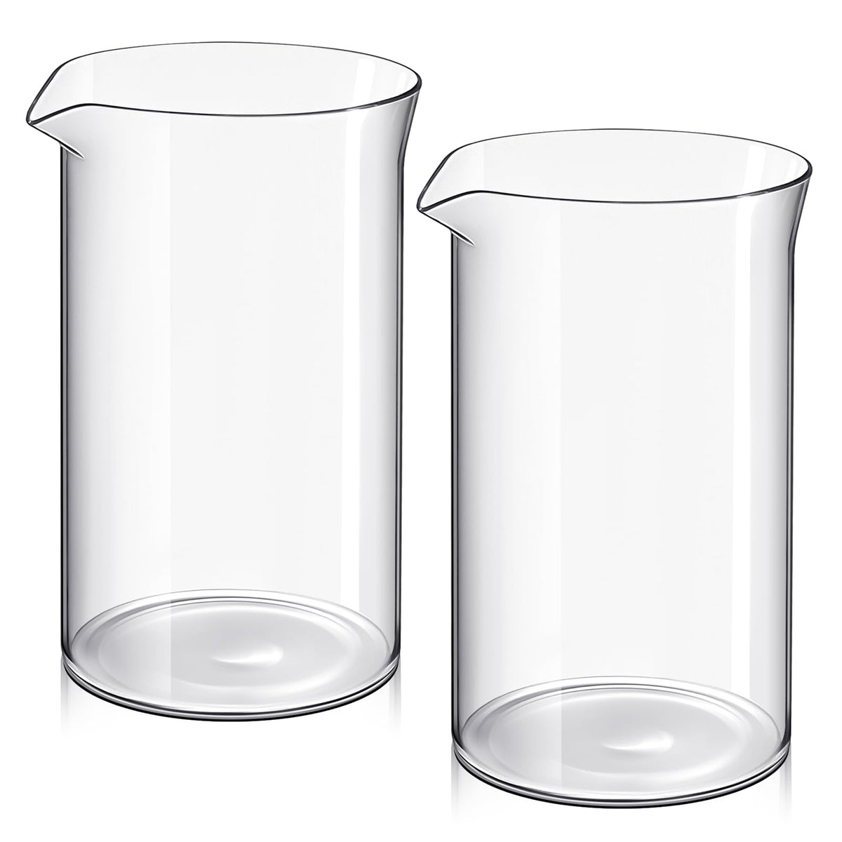 2 Pcs 34 oz French Press Replacement Glass Universal Replacement Beaker for French Press Tea and Coffee Makers Borosilicate 3.3 Glass Spare Carafe (2 Count)