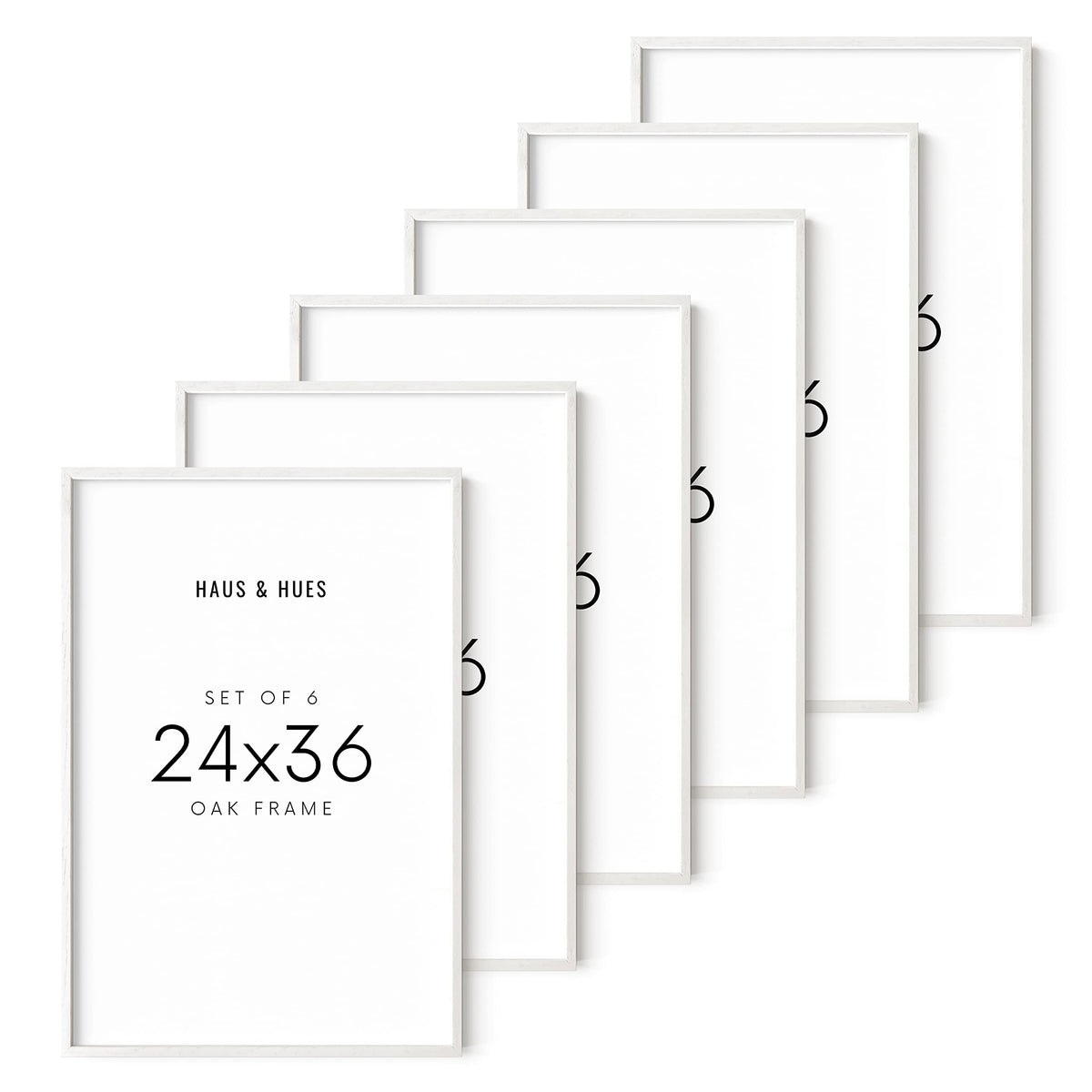 White Oak Wood 24x36 Picture Frames (6 Count)