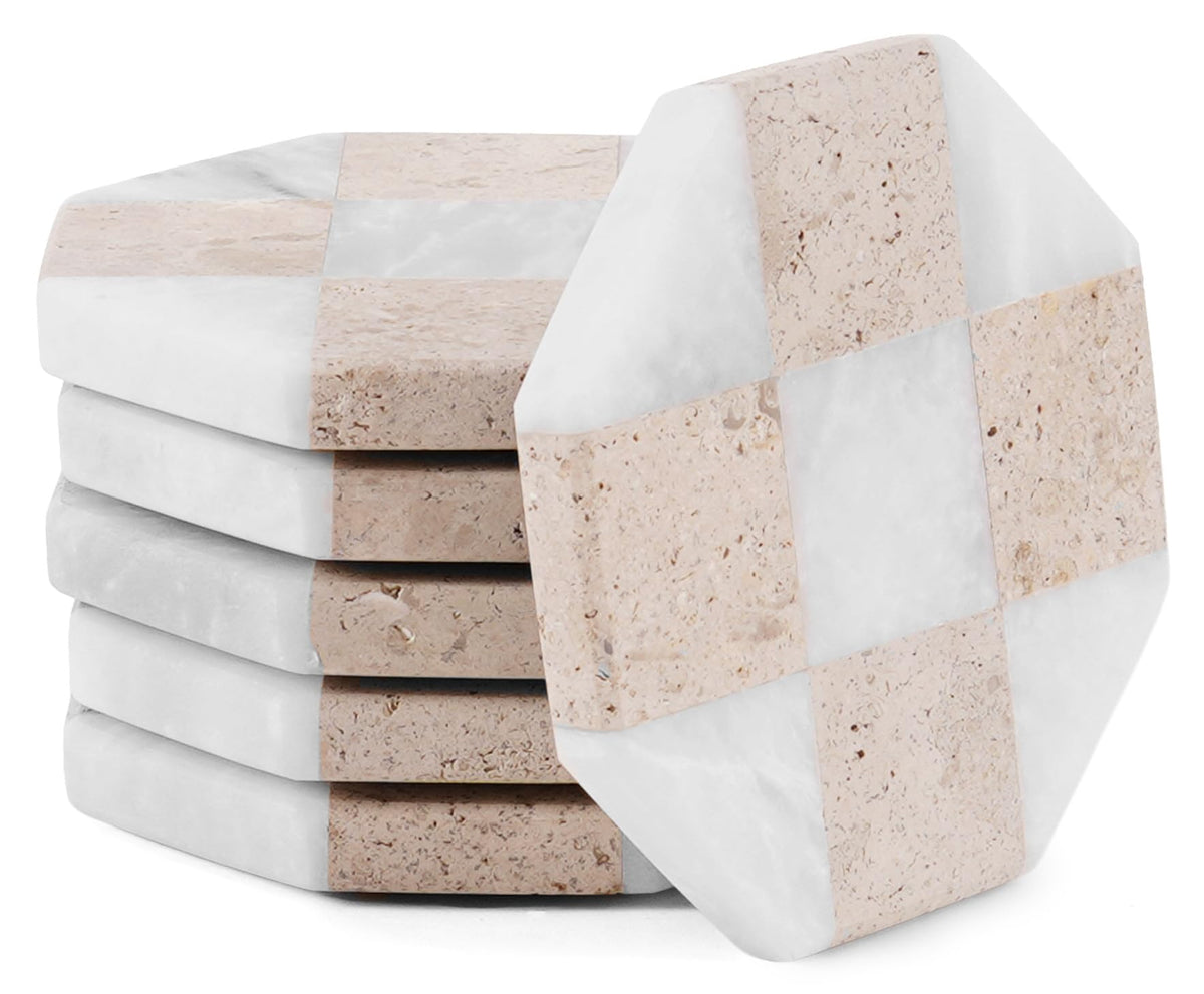 Marble Coasters Set of 6