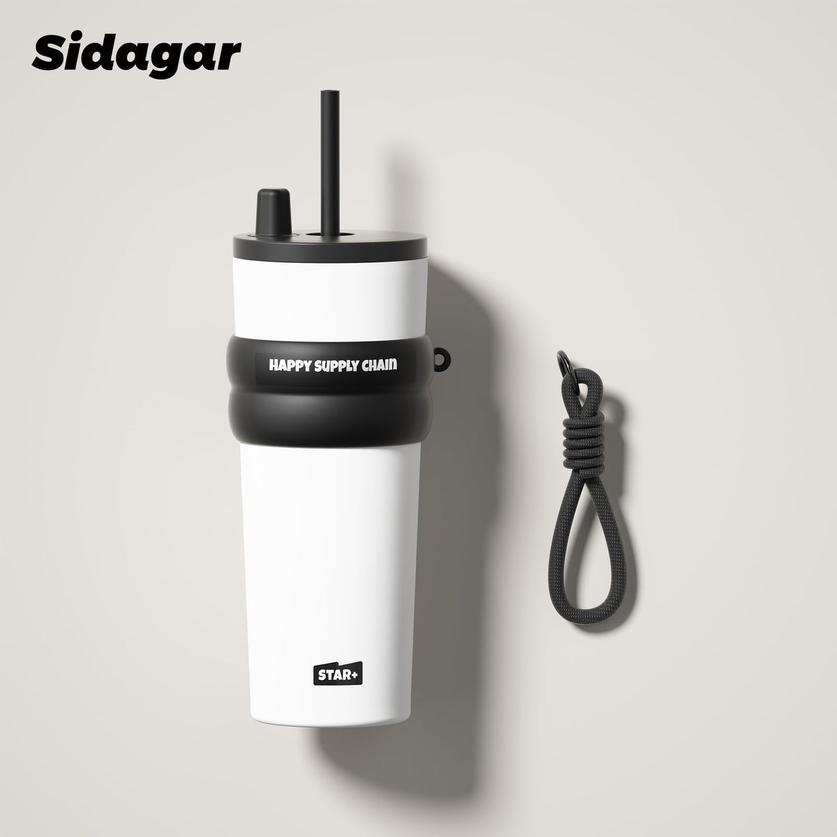 24 oz Stainless Steel Tumbler with Lid and Straw