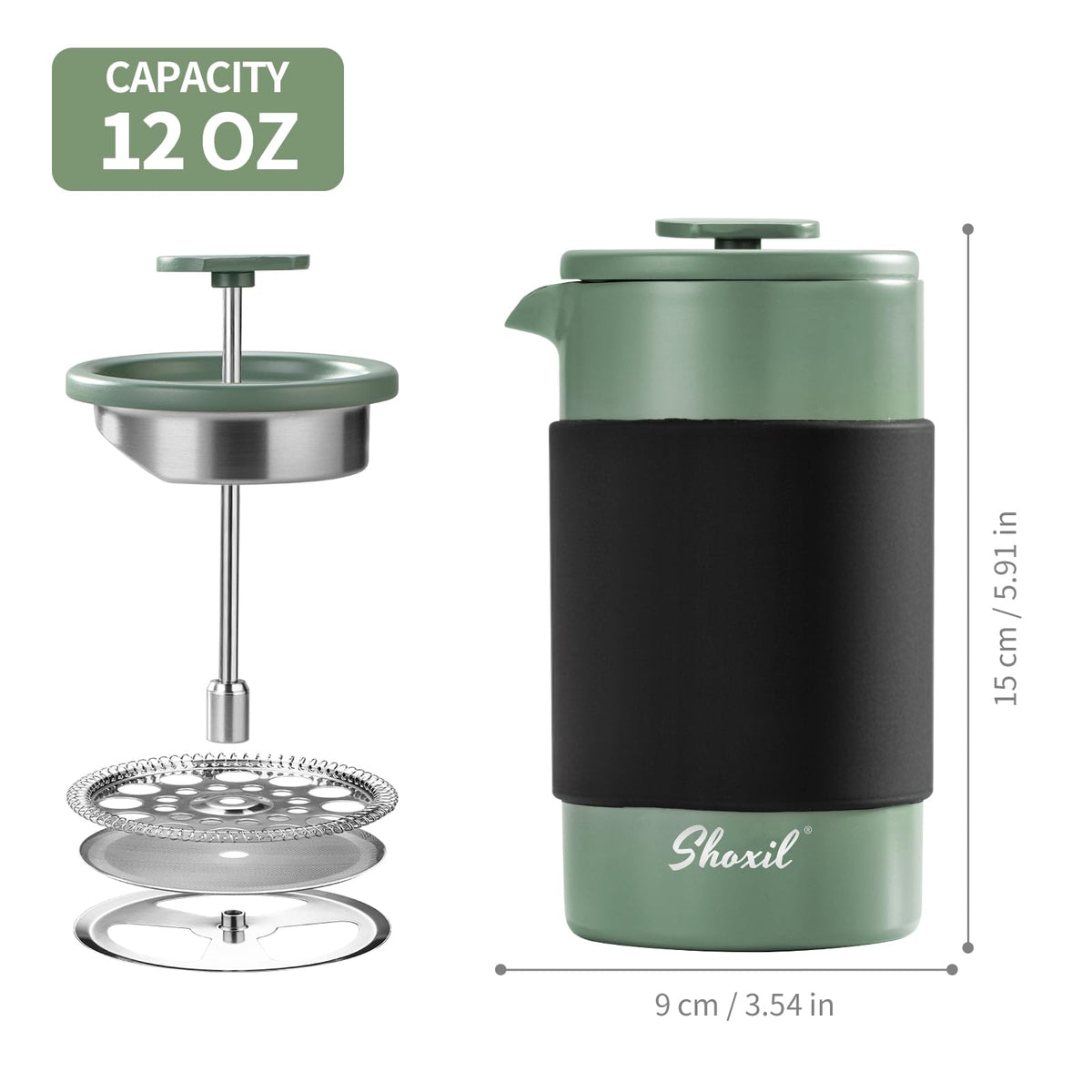 French Press 350ml Stainless Steel Coffee Press