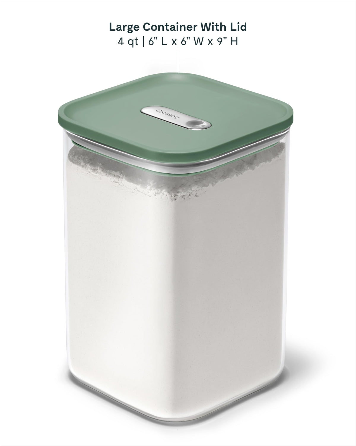 4 qt Glass Airtight Food Storage Containers with Lids (2 Count)
