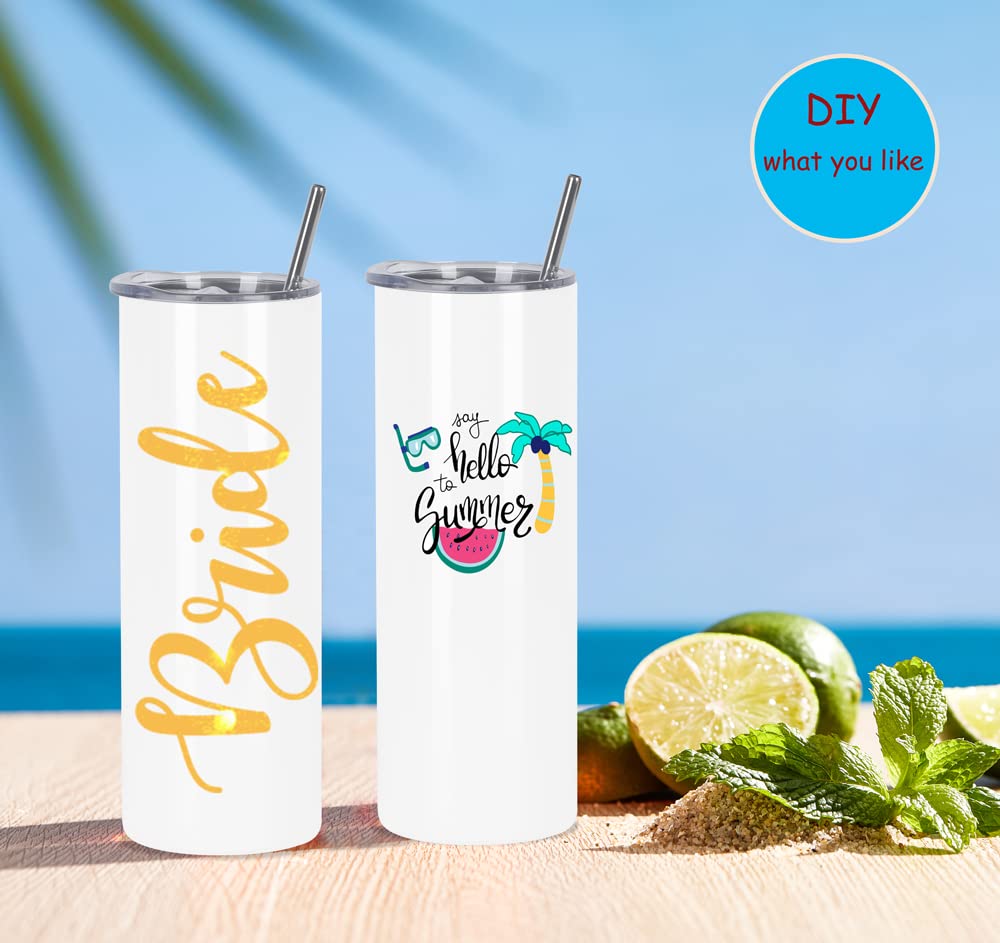 6 Pack 20 Oz Straight Skinny Tumblers (6 Count)