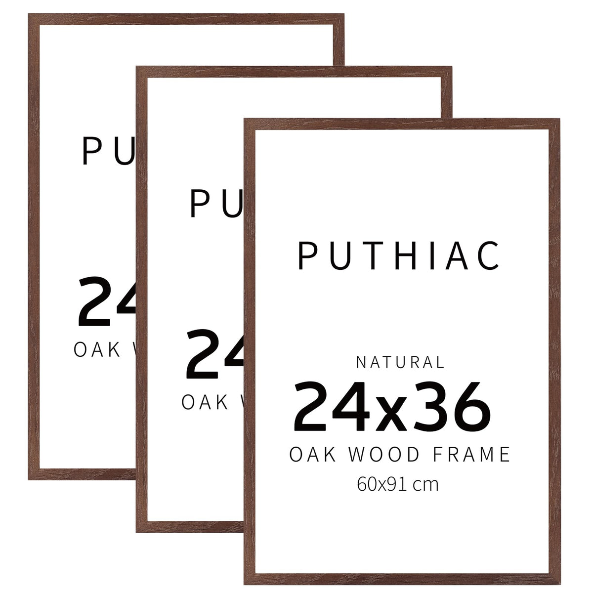 24x36 Solid Oak Wood Picture Frames (3 Count)