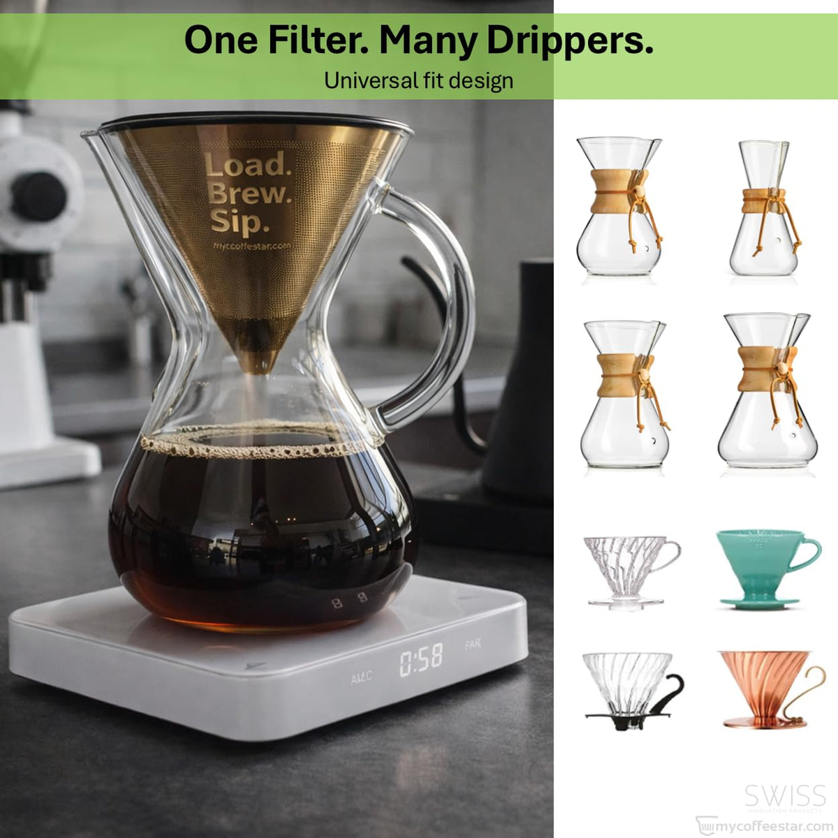 Compatible with Chemex & Hario V60 Coffee Filter