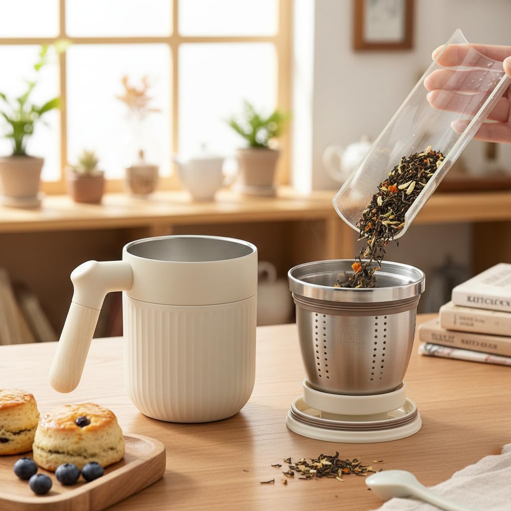 Tea Infuser Cup Doubles As Insulated Coffee Mug