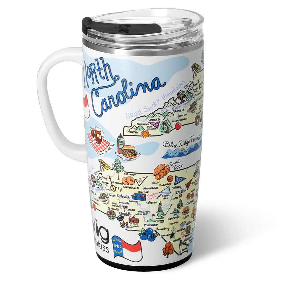 22oz Insulated Travel Mug with Handle & Lid