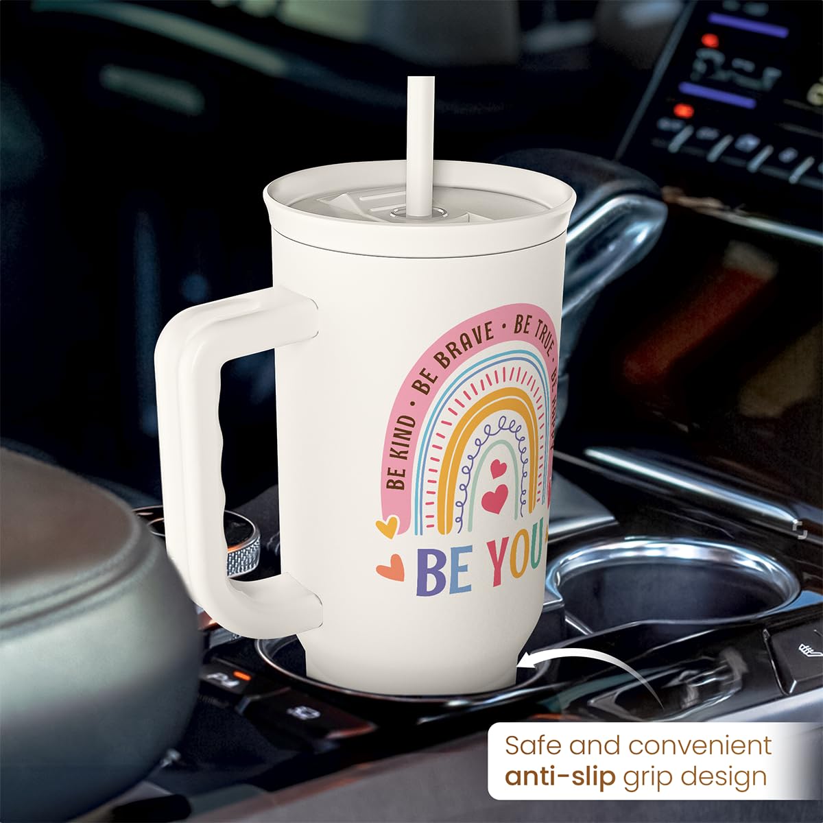 Inspirational Tumbler with Handle 40oz