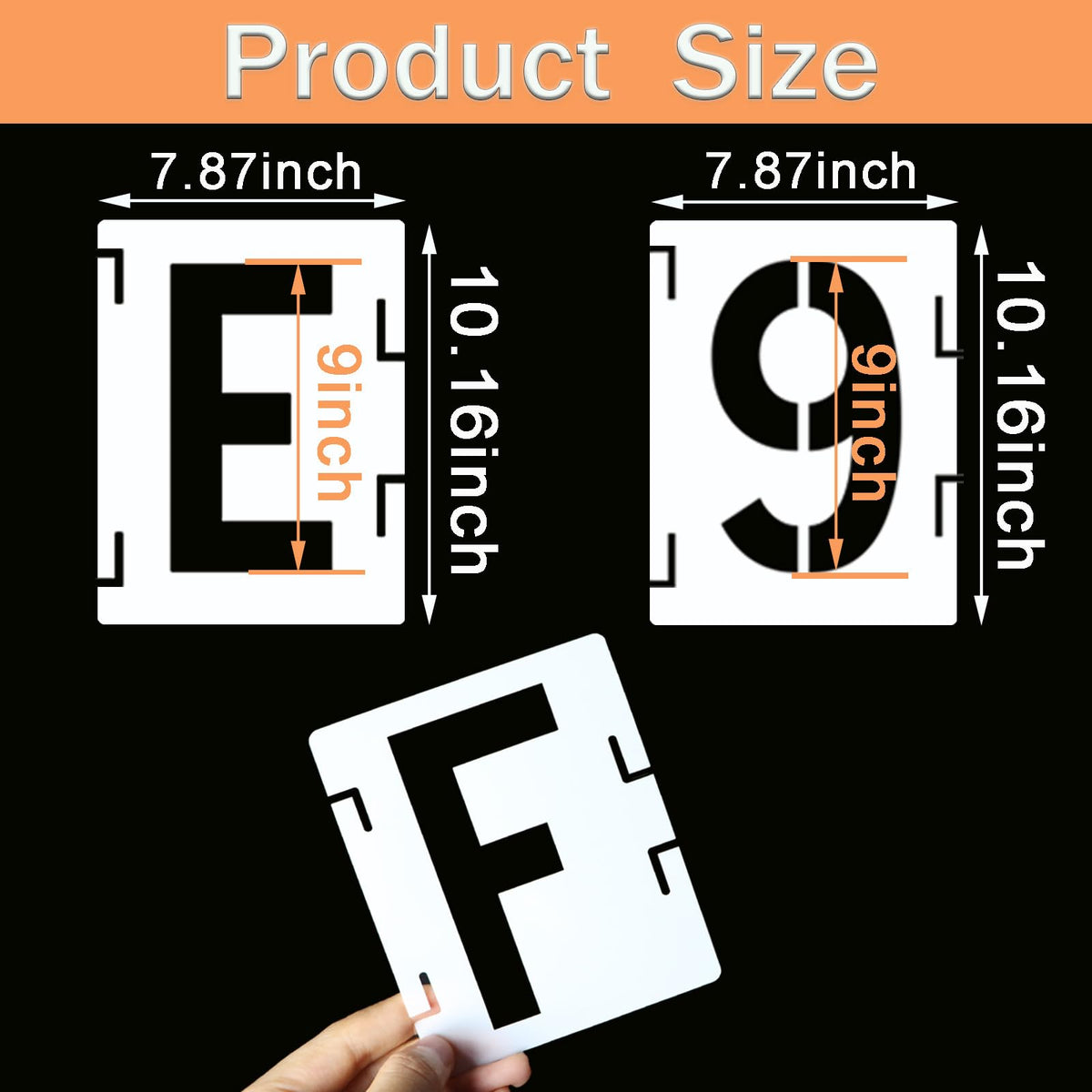 9 Inch Letter Stencils Symbol Numbers Craft Stencils (42 Count)