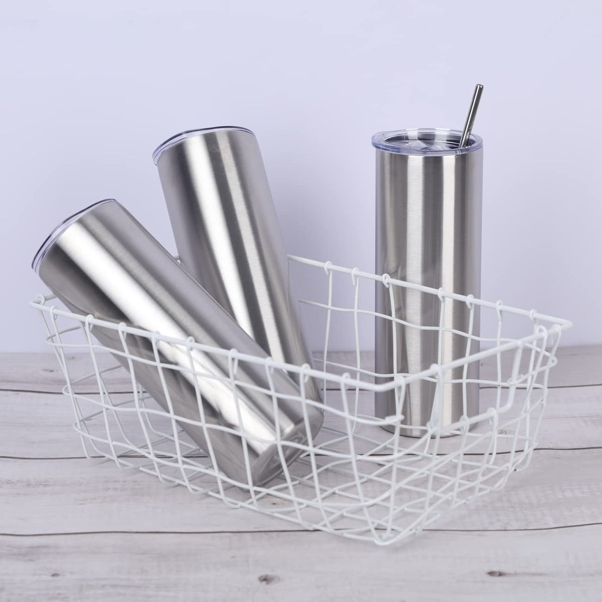 16 Pack 20 Oz Straight Skinny Tumblers (16 Count)
