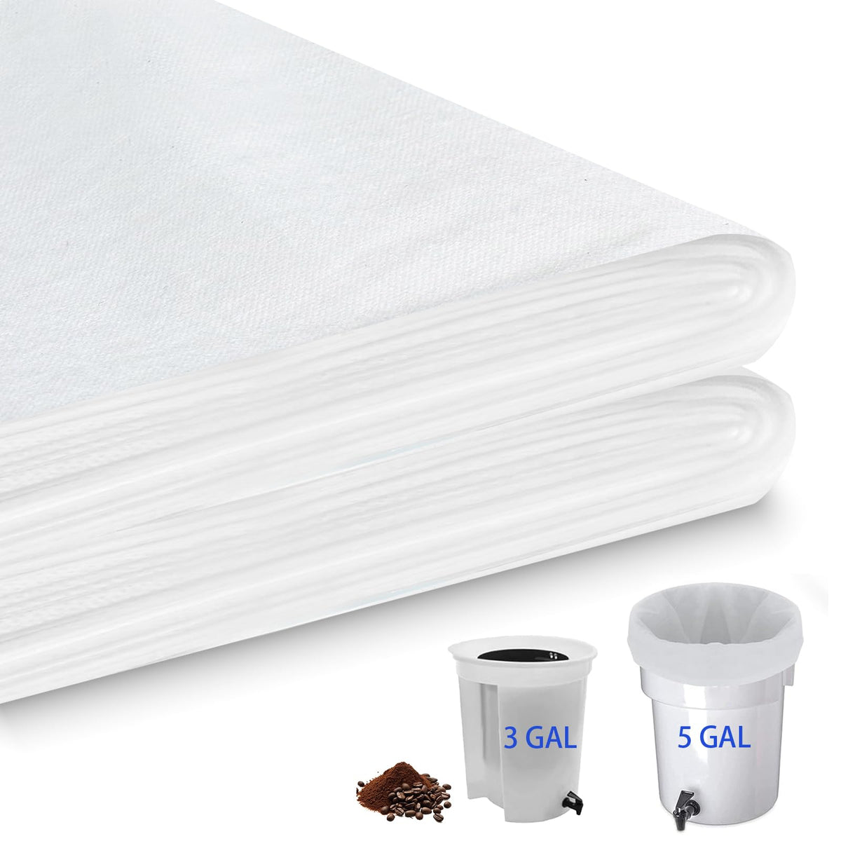 50 Pcs Commercial Cold Brew Coffee Filters for 5 Gallon Buckets & Commercial Cold Brew Coffee Makers (50 Count)