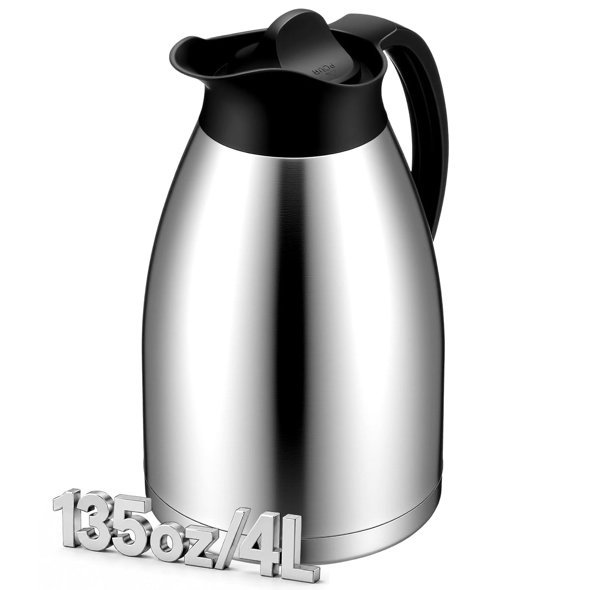 4L 135oz Large Thermal Coffee Carafe for Keeping Hot