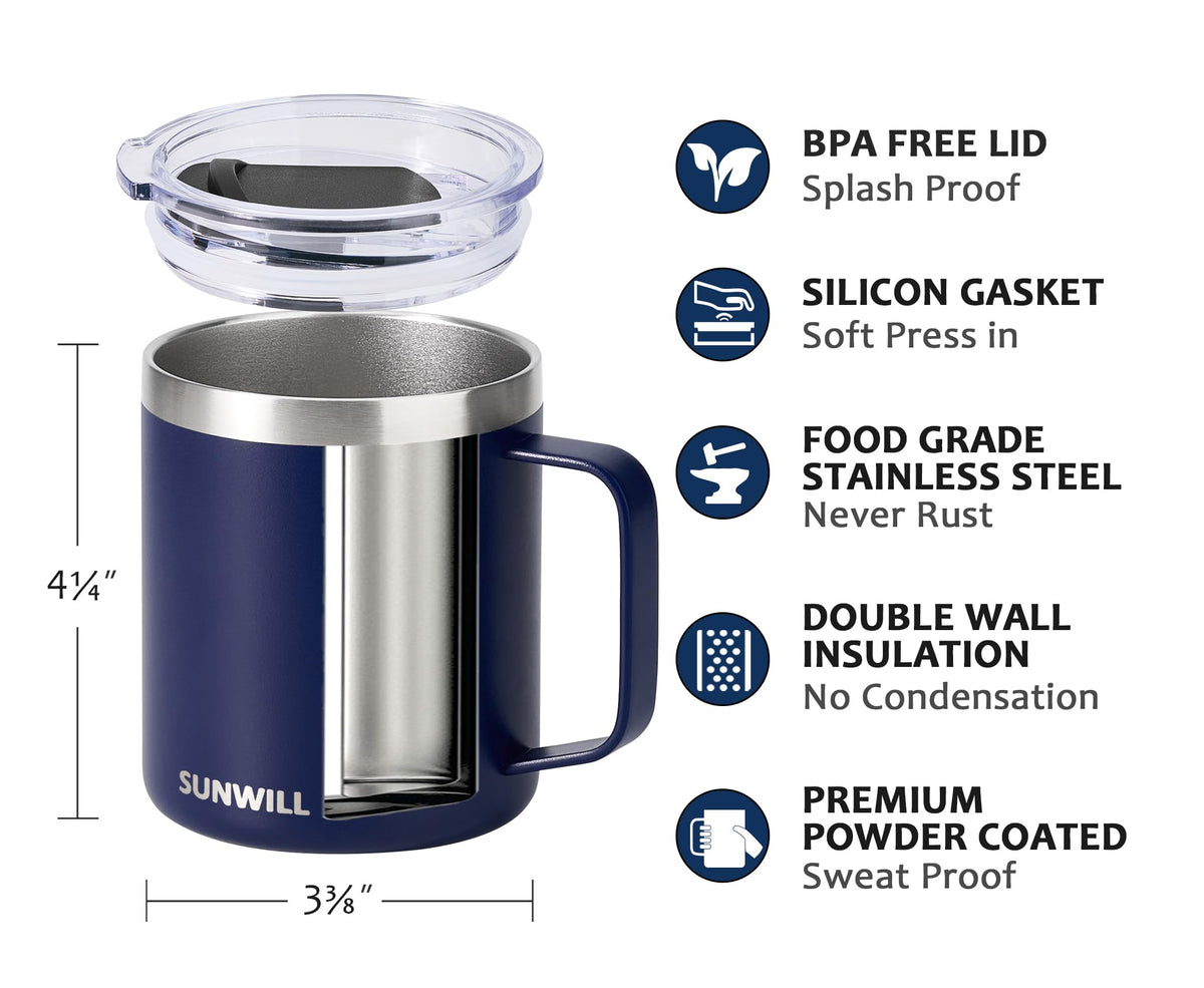 Travel Coffee Mug Set of 2 (2 Count)