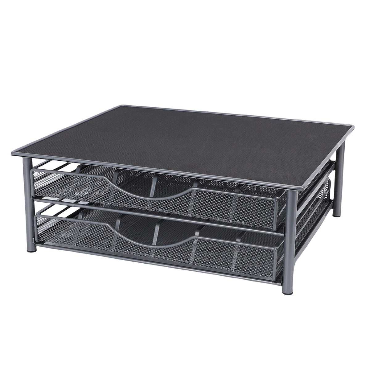 2 Tier Coffee Pod Holder 2 Layer Coffee Pod Organizer 2 Drawer Coffee Pod Storage with Non Slip Pads for K Cup Capsules