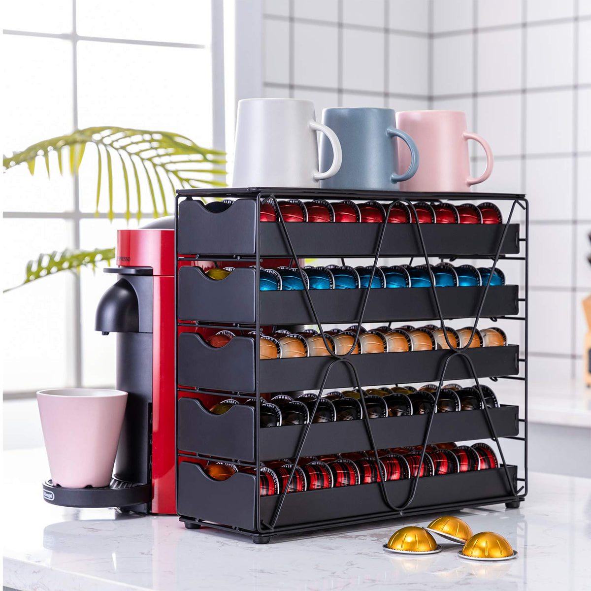 Nespresso Vertuo Pod Storage 100 Large Pods Capacity 5 Tier