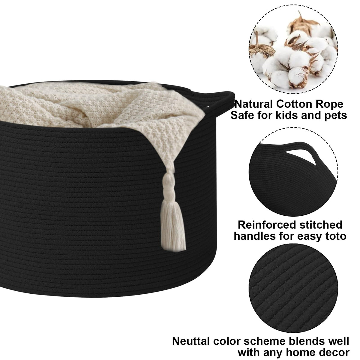 65L Large Blanket Basket