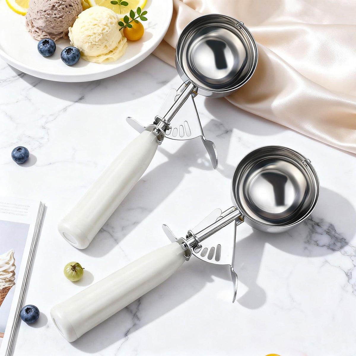 2 Pcs Ice Cream Scooper with Trigger (2 Count)