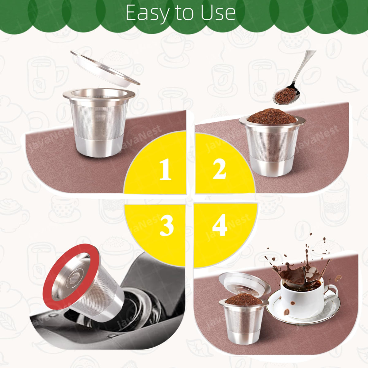 6 Pack Reusable K Cups for Keurig 2.0 & 1.0 (6 Count)