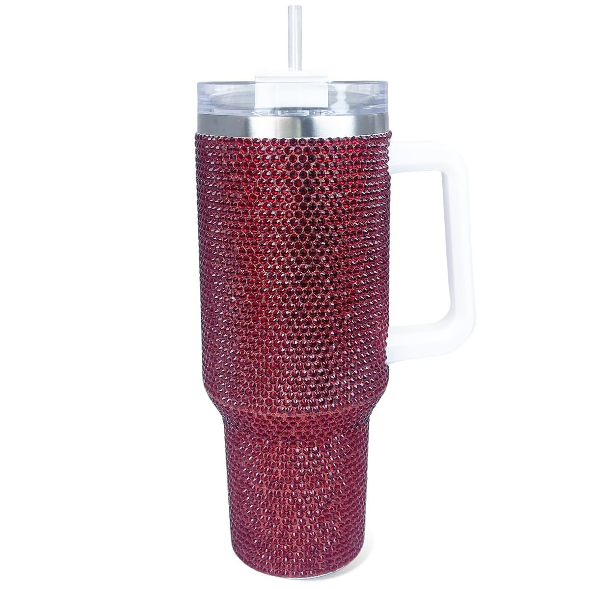 40oz Bling Rhinestone Tumbler with Handle and Straw Glitter Cups