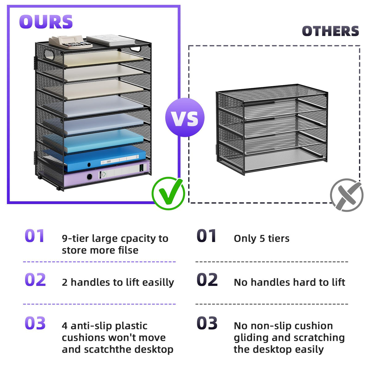 Paper Organizer Letter Tray