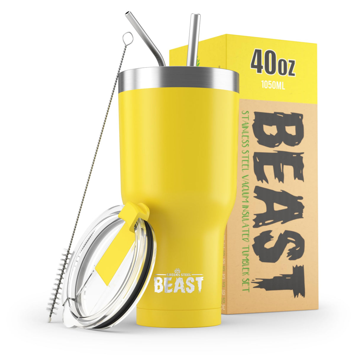 Beast 40 oz Tumbler Stainless Steel Vacuum Insulated Coffee Ice Cup Double Wall Travel Flask