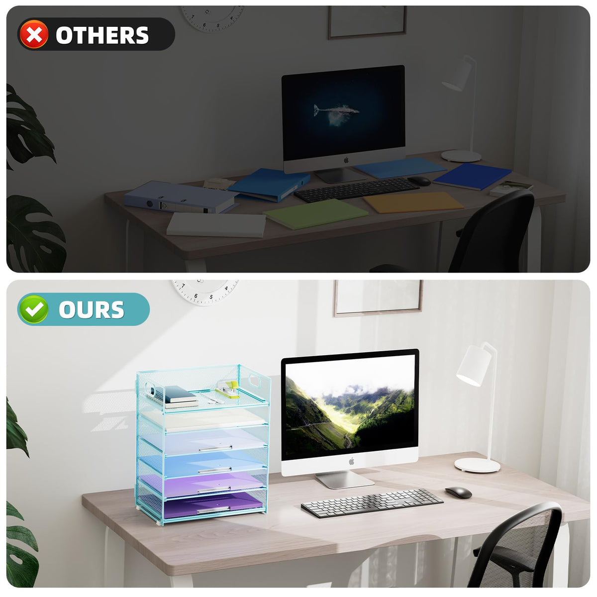 2 Pack Desk Organizer with Handle