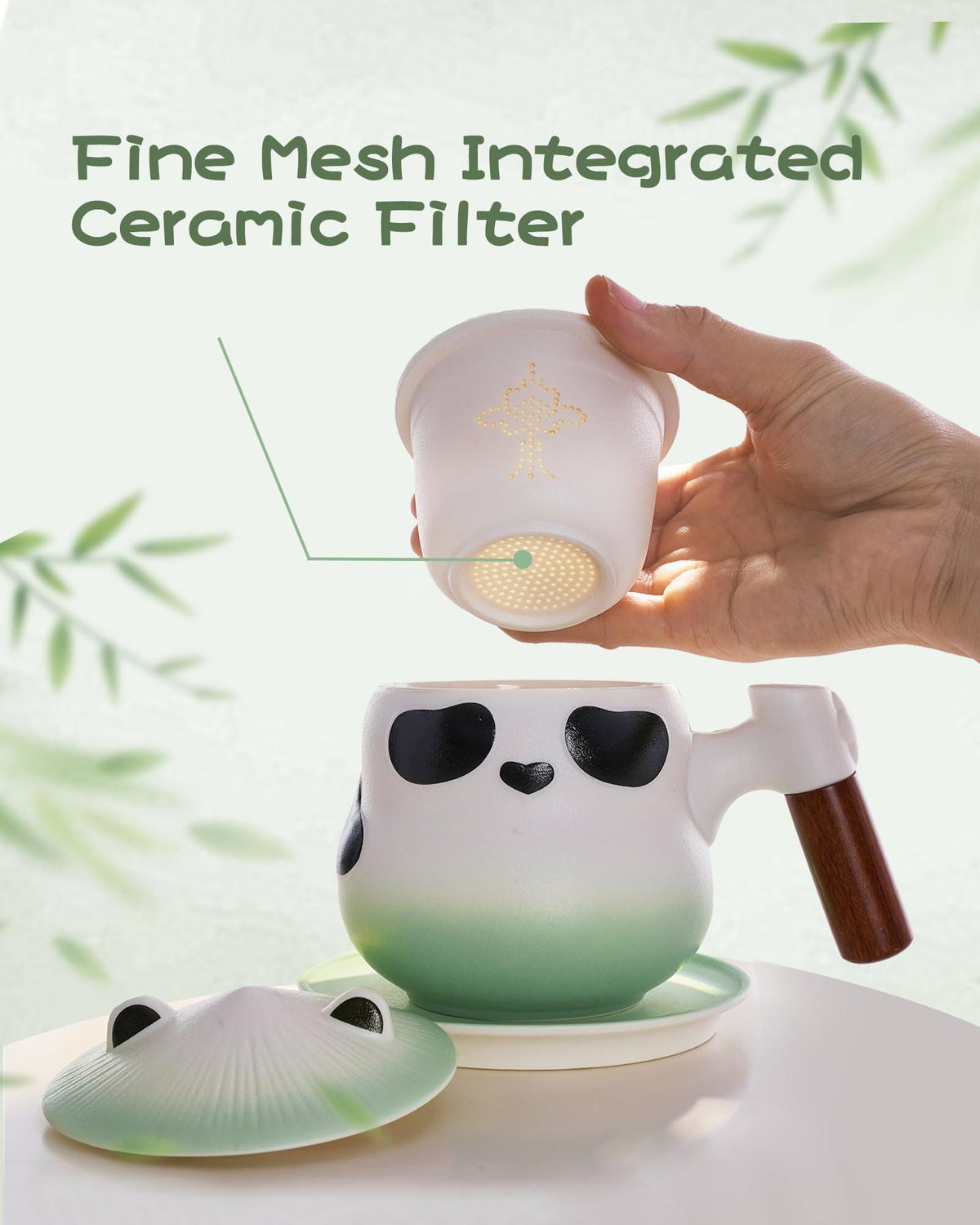 Tea Cup with Infuser and Lid for Loose Leaf Tea Steeper