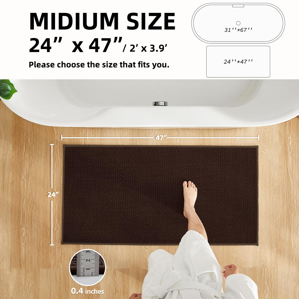 Bathroom Rugs Non Slip Washable