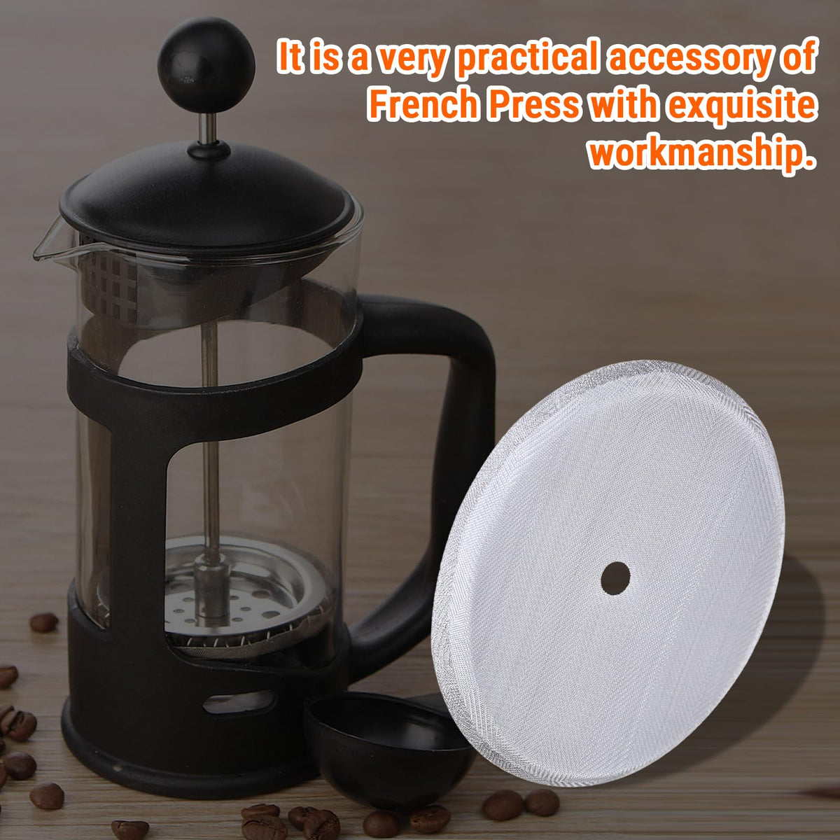 French Press Coffee Filter Replacement 5 Pack (5 Count)
