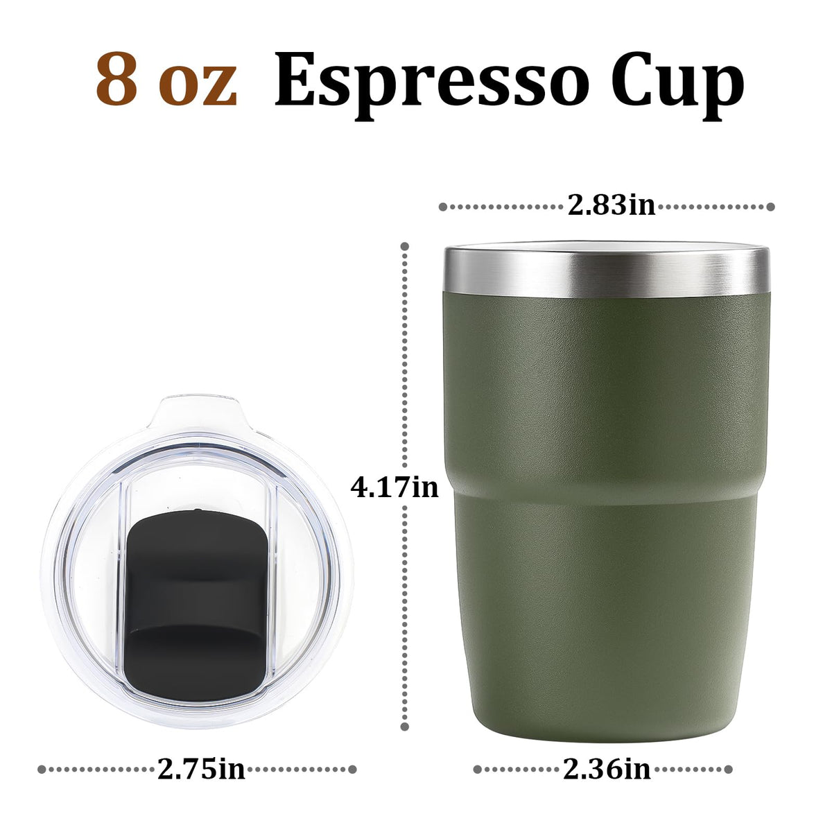 8 oz Stackable Espresso (2 Count)
