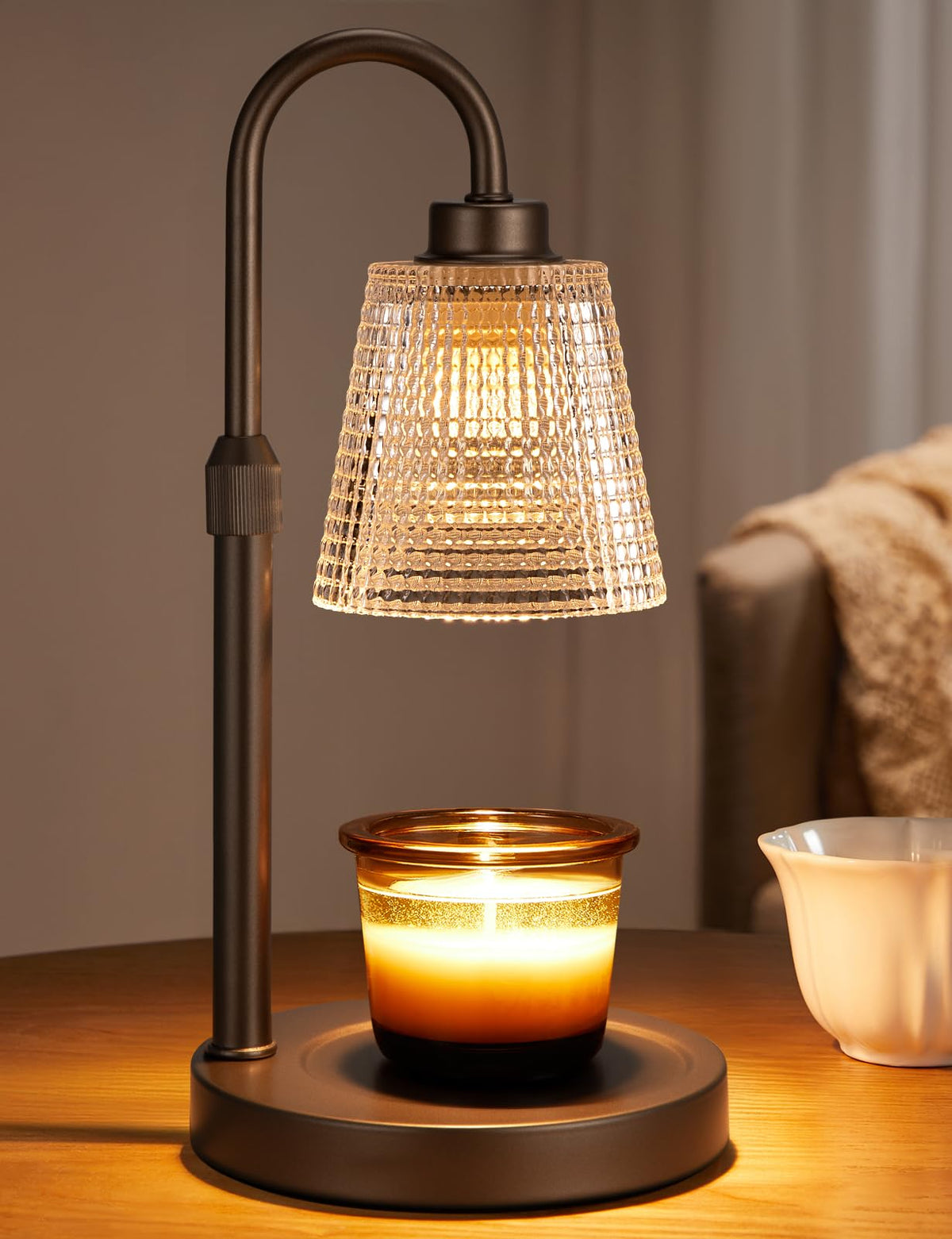Brown Candle Warmer Lamp with Timer